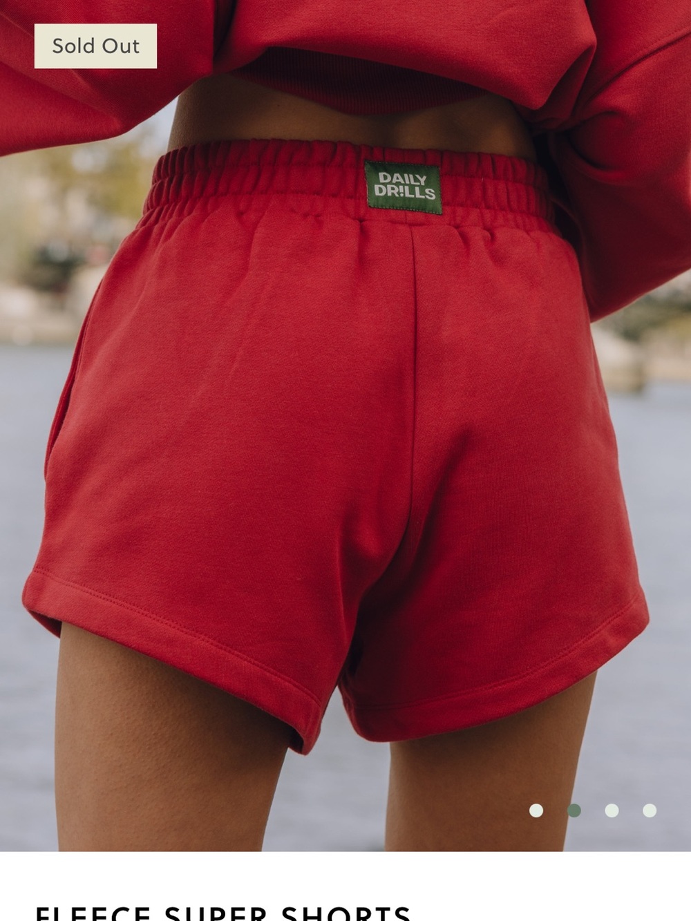 Daily Drills Vintage Red Fleece Super Shorts